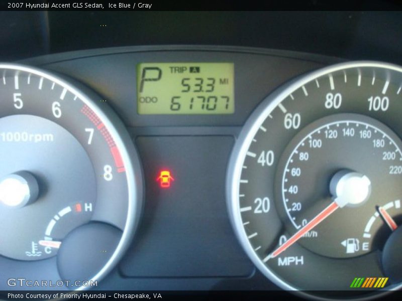 Ice Blue / Gray 2007 Hyundai Accent GLS Sedan