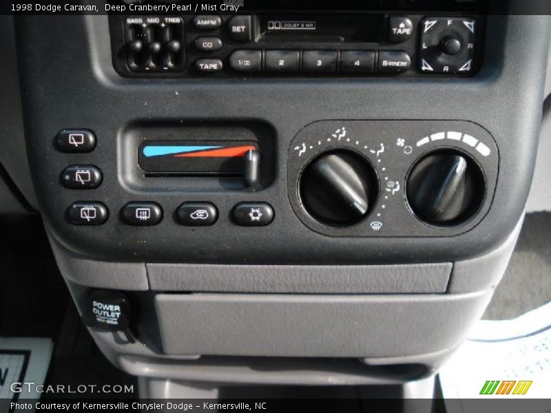 Deep Cranberry Pearl / Mist Gray 1998 Dodge Caravan