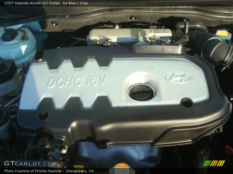 Ice Blue / Gray 2007 Hyundai Accent GLS Sedan