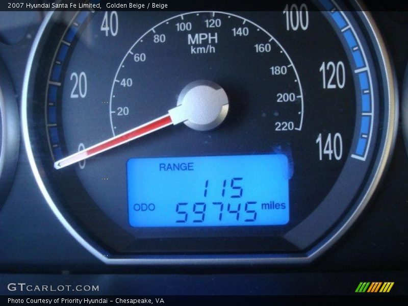 Golden Beige / Beige 2007 Hyundai Santa Fe Limited