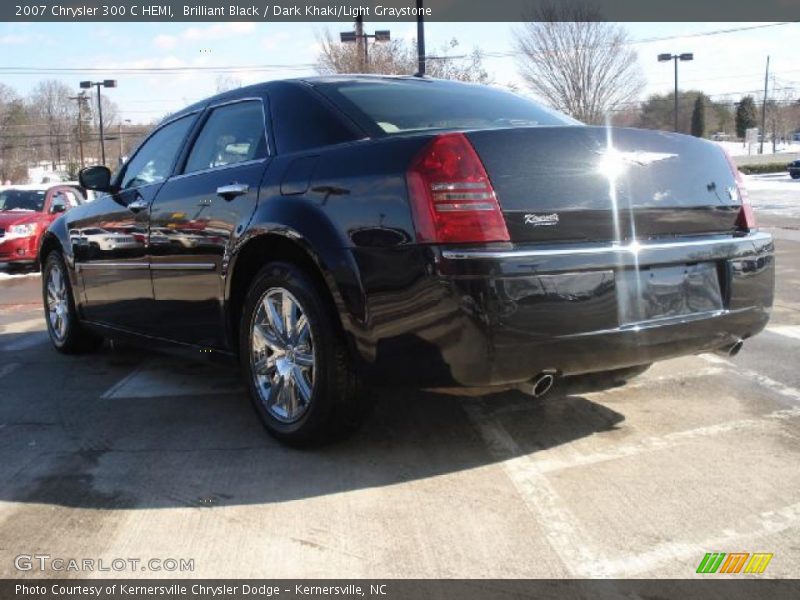 Brilliant Black / Dark Khaki/Light Graystone 2007 Chrysler 300 C HEMI