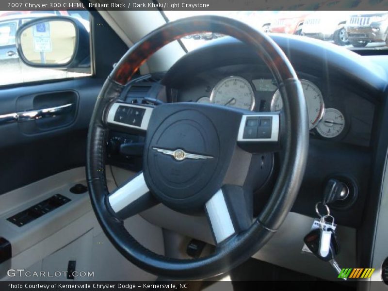 Brilliant Black / Dark Khaki/Light Graystone 2007 Chrysler 300 C HEMI