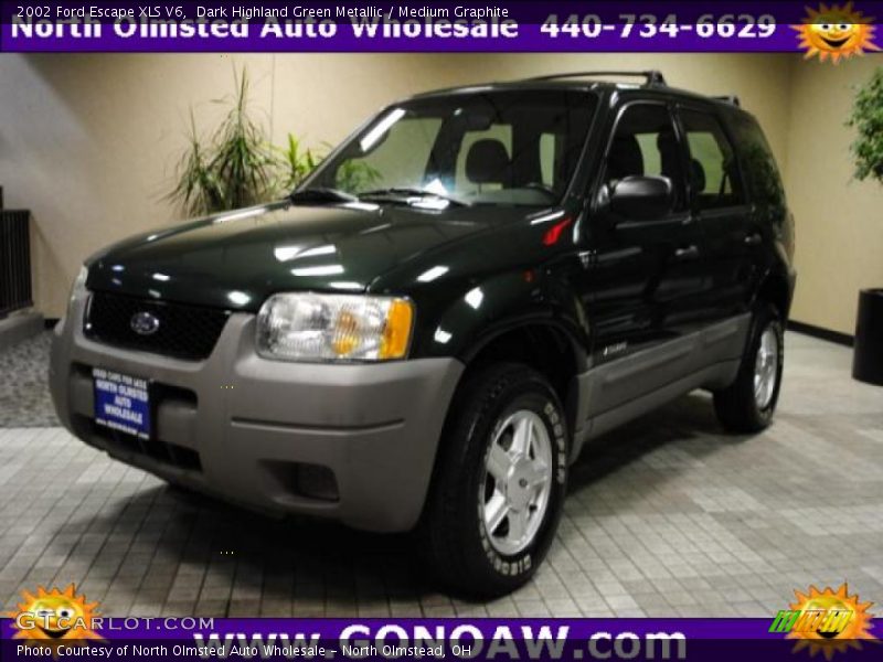 Dark Highland Green Metallic / Medium Graphite 2002 Ford Escape XLS V6