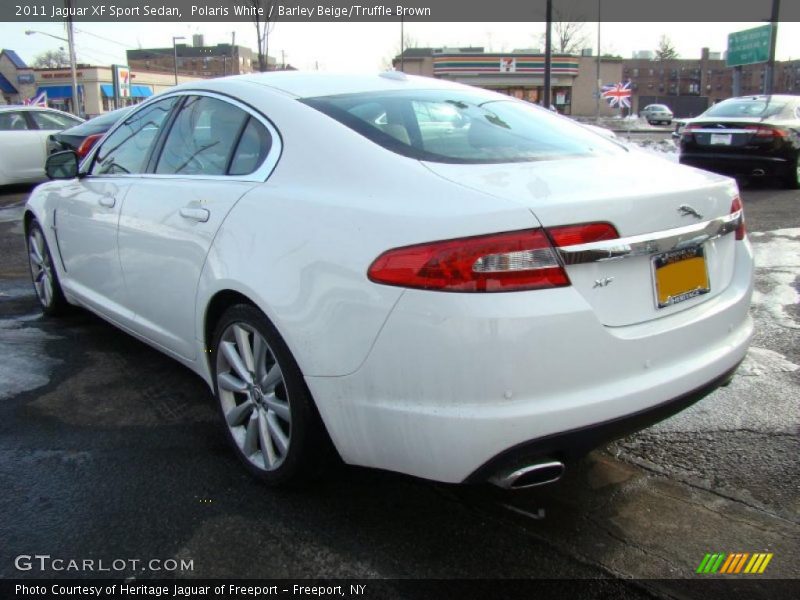 Polaris White / Barley Beige/Truffle Brown 2011 Jaguar XF Sport Sedan