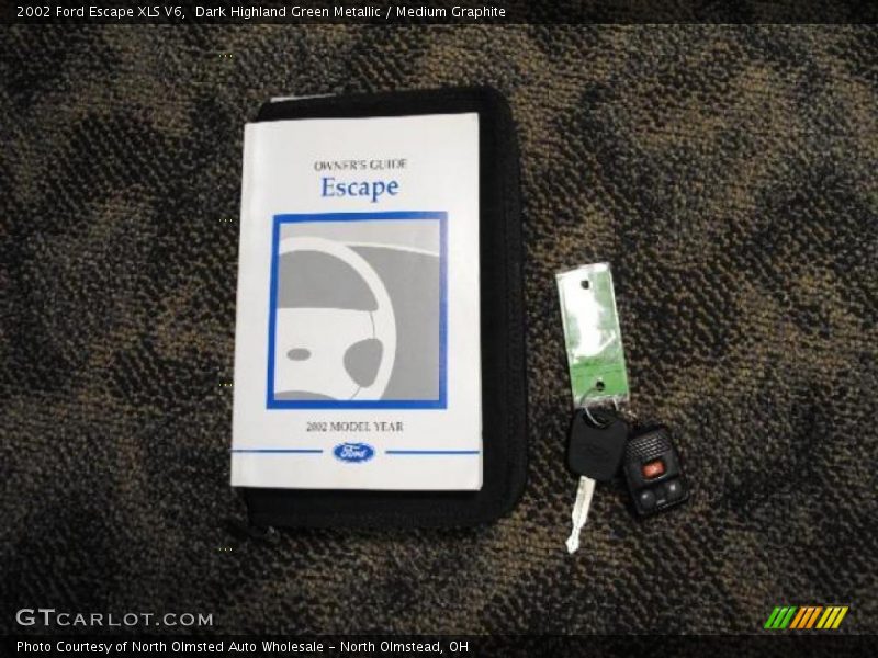 Dark Highland Green Metallic / Medium Graphite 2002 Ford Escape XLS V6