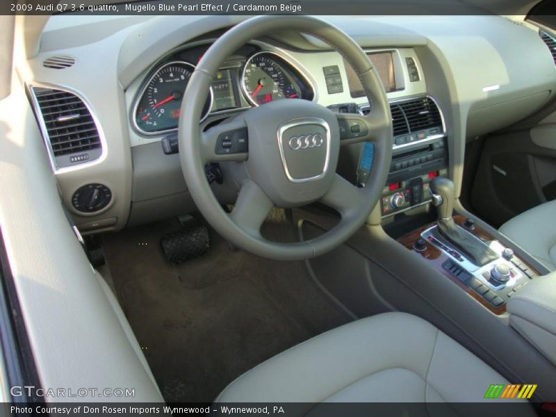 Mugello Blue Pearl Effect / Cardamom Beige 2009 Audi Q7 3.6 quattro