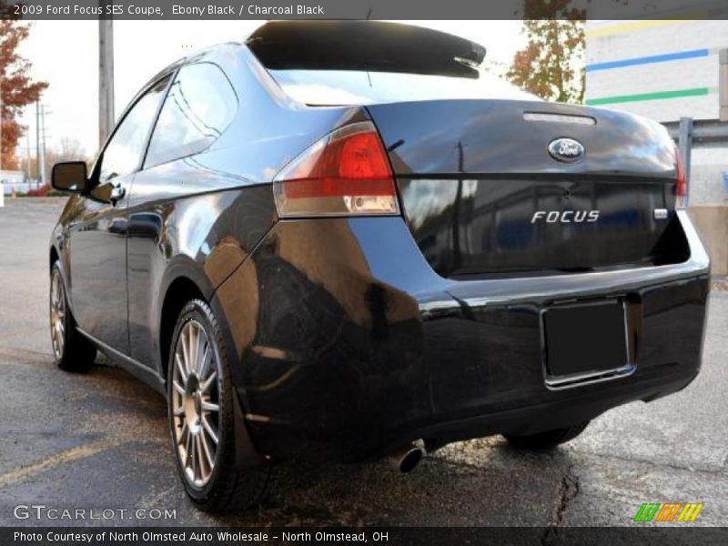 Ebony Black / Charcoal Black 2009 Ford Focus SES Coupe