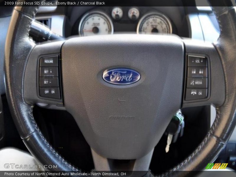 Ebony Black / Charcoal Black 2009 Ford Focus SES Coupe