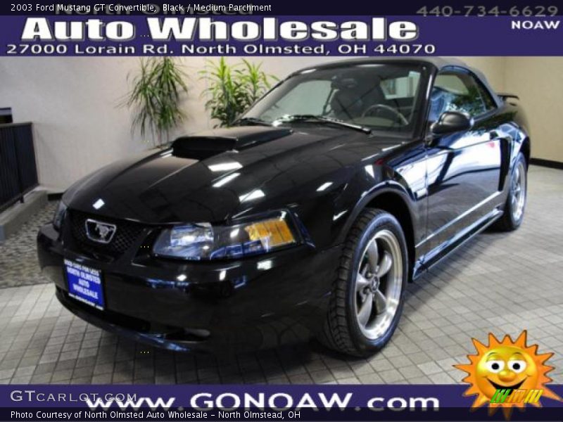 Black / Medium Parchment 2003 Ford Mustang GT Convertible