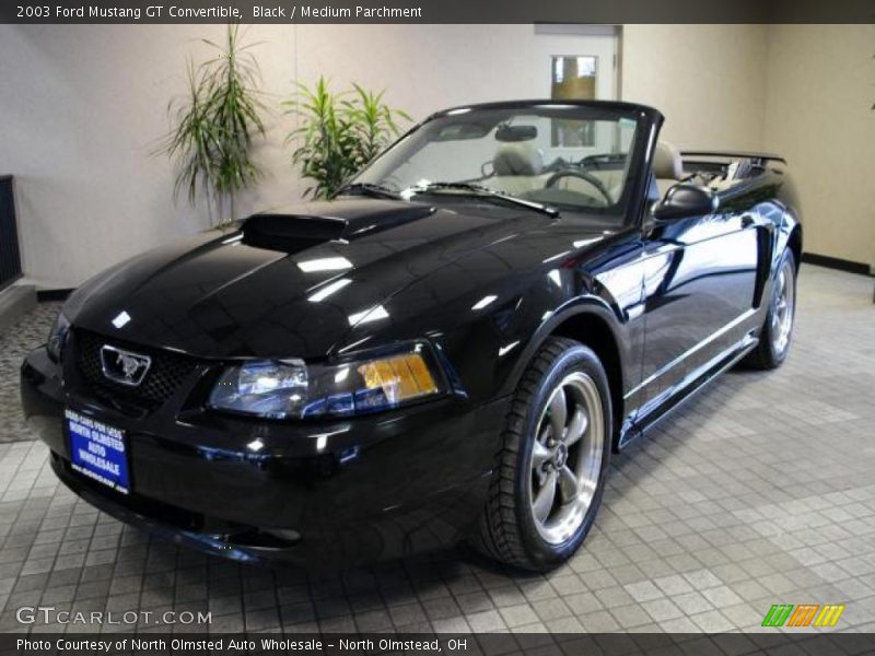 Black / Medium Parchment 2003 Ford Mustang GT Convertible