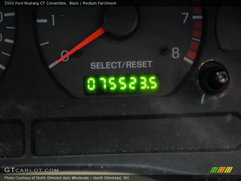 Black / Medium Parchment 2003 Ford Mustang GT Convertible