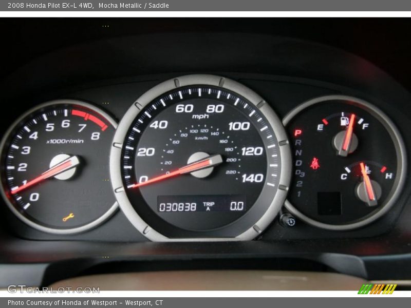 Mocha Metallic / Saddle 2008 Honda Pilot EX-L 4WD