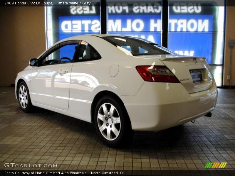 Taffeta White / Gray 2009 Honda Civic LX Coupe