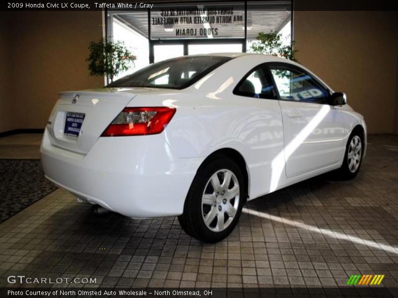Taffeta White / Gray 2009 Honda Civic LX Coupe