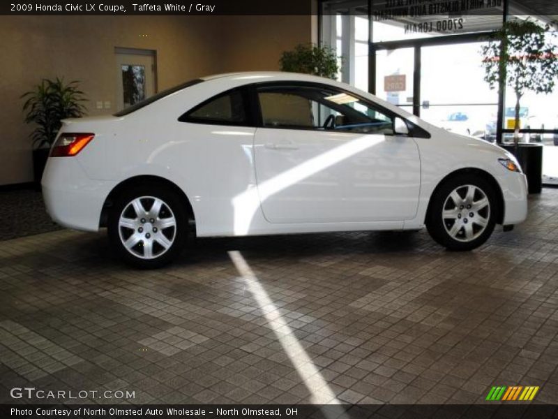 Taffeta White / Gray 2009 Honda Civic LX Coupe