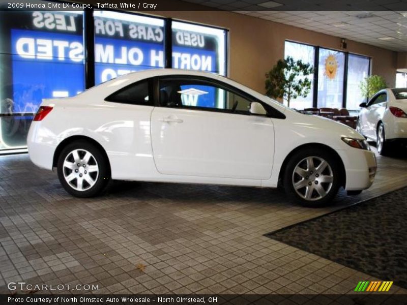 Taffeta White / Gray 2009 Honda Civic LX Coupe