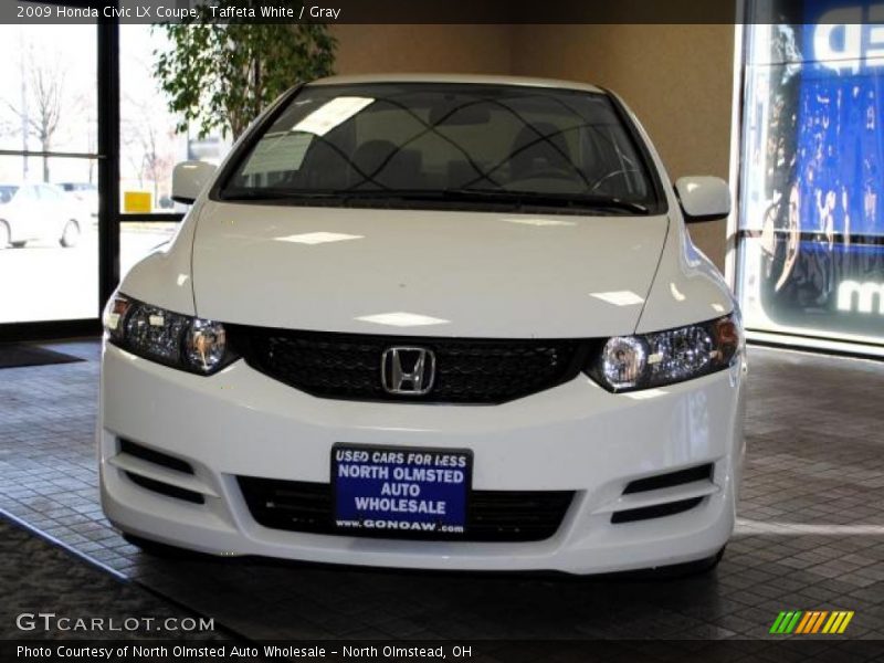 Taffeta White / Gray 2009 Honda Civic LX Coupe