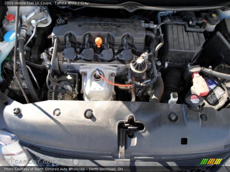 Taffeta White / Gray 2009 Honda Civic LX Coupe