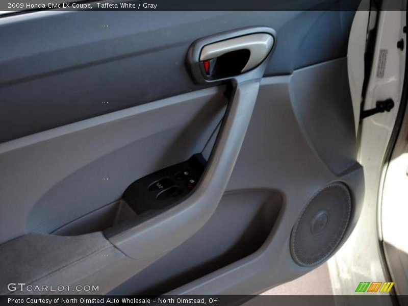 Taffeta White / Gray 2009 Honda Civic LX Coupe
