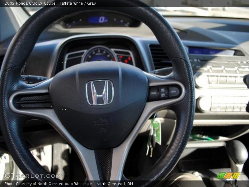 Taffeta White / Gray 2009 Honda Civic LX Coupe