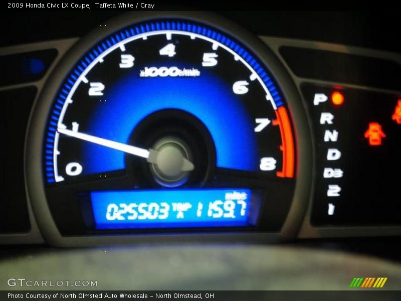 Taffeta White / Gray 2009 Honda Civic LX Coupe