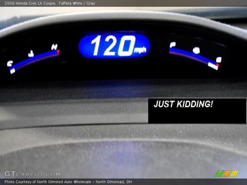 Taffeta White / Gray 2009 Honda Civic LX Coupe