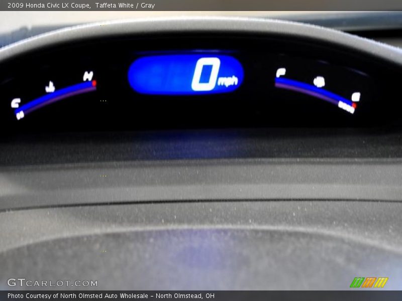 Taffeta White / Gray 2009 Honda Civic LX Coupe