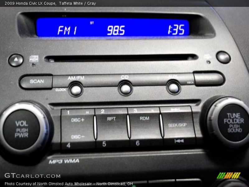 Taffeta White / Gray 2009 Honda Civic LX Coupe