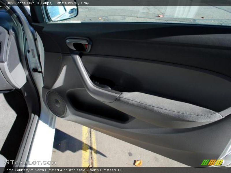 Taffeta White / Gray 2009 Honda Civic LX Coupe