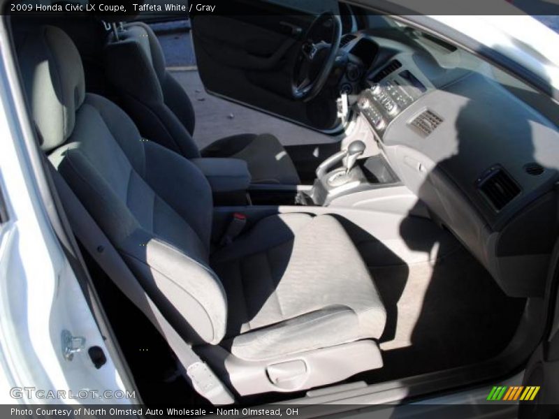 Taffeta White / Gray 2009 Honda Civic LX Coupe