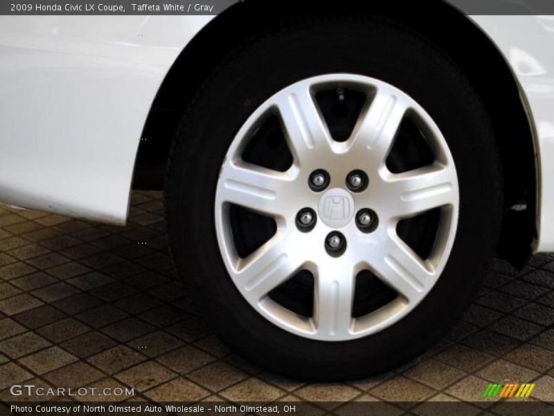 Taffeta White / Gray 2009 Honda Civic LX Coupe