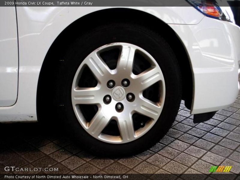 Taffeta White / Gray 2009 Honda Civic LX Coupe