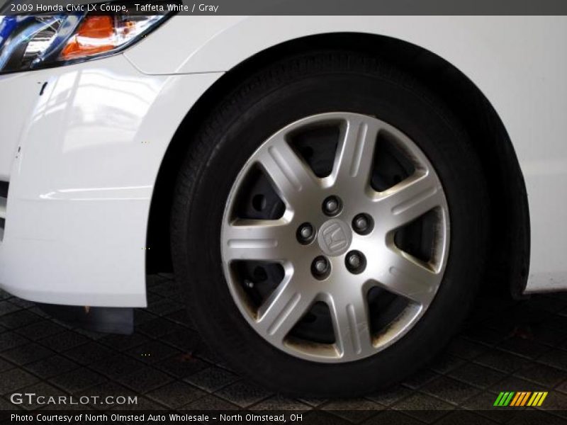 Taffeta White / Gray 2009 Honda Civic LX Coupe