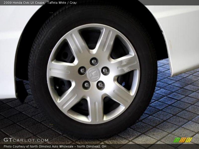 Taffeta White / Gray 2009 Honda Civic LX Coupe