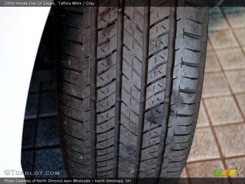 Taffeta White / Gray 2009 Honda Civic LX Coupe