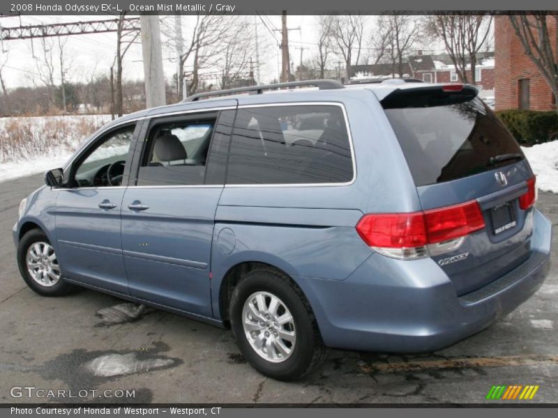 Ocean Mist Metallic / Gray 2008 Honda Odyssey EX-L