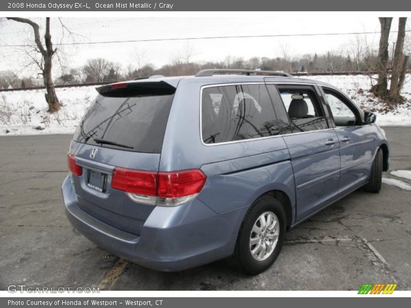 Ocean Mist Metallic / Gray 2008 Honda Odyssey EX-L