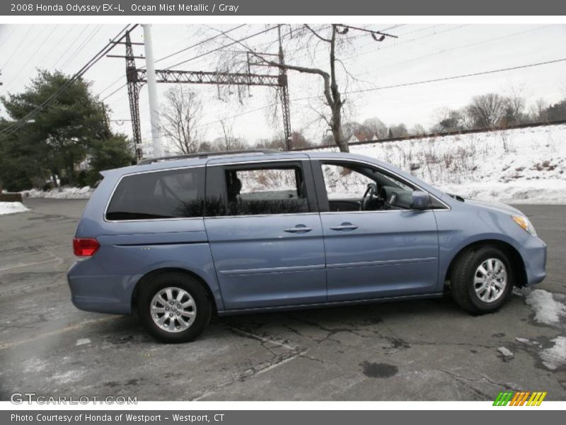 Ocean Mist Metallic / Gray 2008 Honda Odyssey EX-L