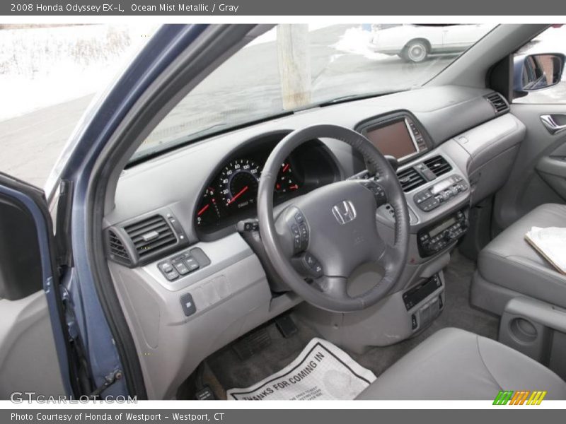 Ocean Mist Metallic / Gray 2008 Honda Odyssey EX-L