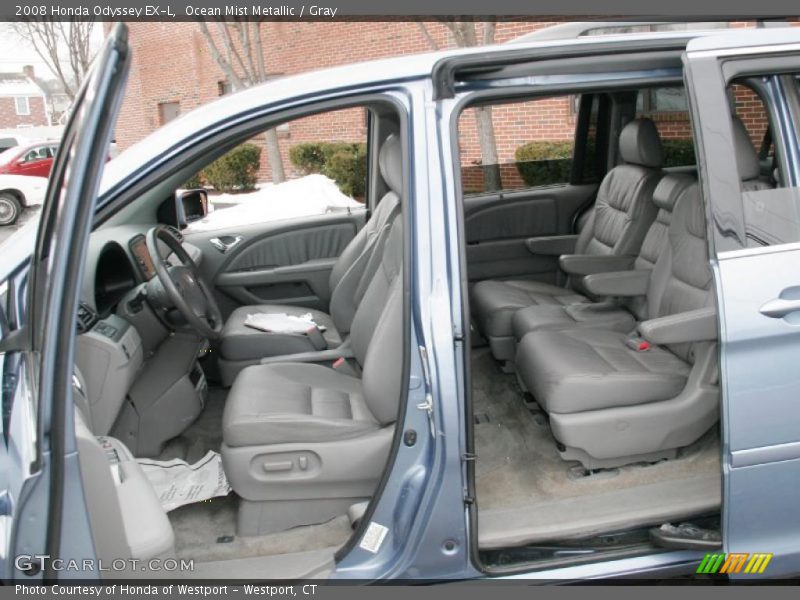 Ocean Mist Metallic / Gray 2008 Honda Odyssey EX-L