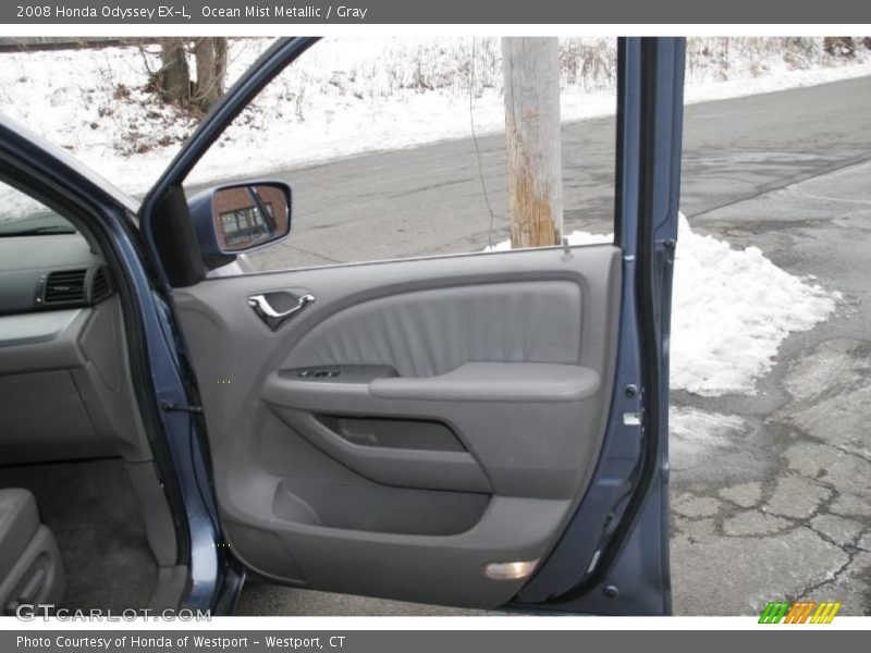 Ocean Mist Metallic / Gray 2008 Honda Odyssey EX-L