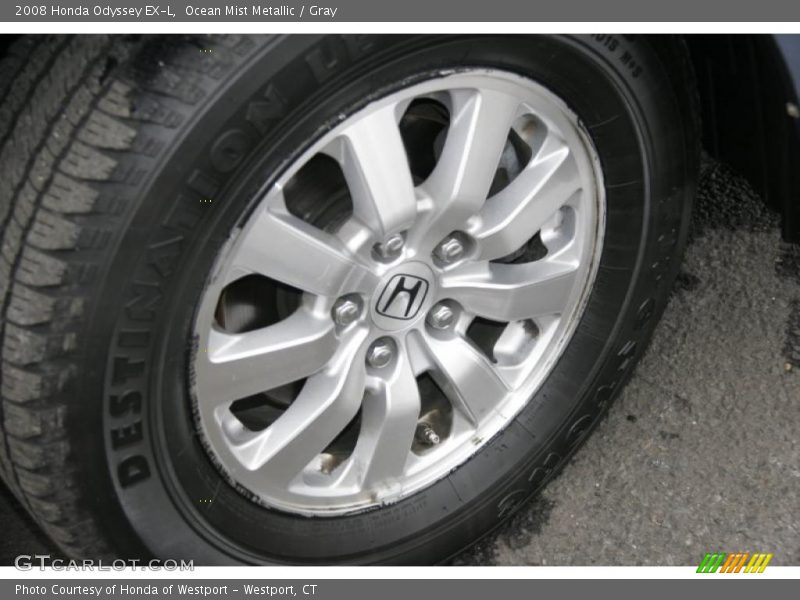 Ocean Mist Metallic / Gray 2008 Honda Odyssey EX-L