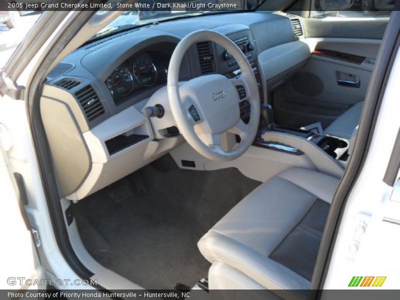 Stone White / Dark Khaki/Light Graystone 2005 Jeep Grand Cherokee Limited