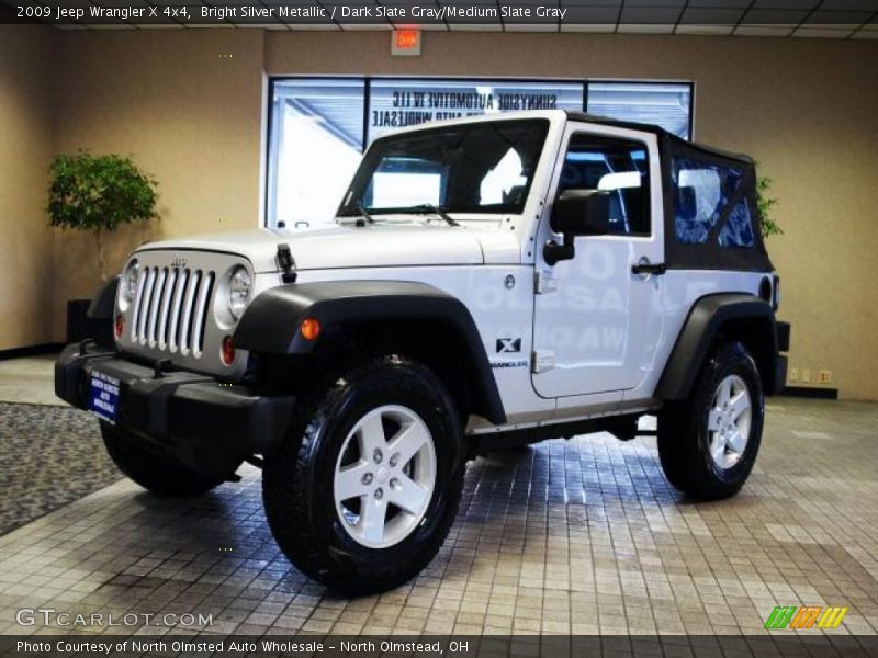 Bright Silver Metallic / Dark Slate Gray/Medium Slate Gray 2009 Jeep Wrangler X 4x4
