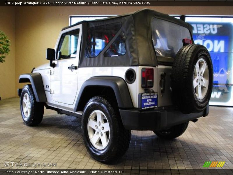 Bright Silver Metallic / Dark Slate Gray/Medium Slate Gray 2009 Jeep Wrangler X 4x4