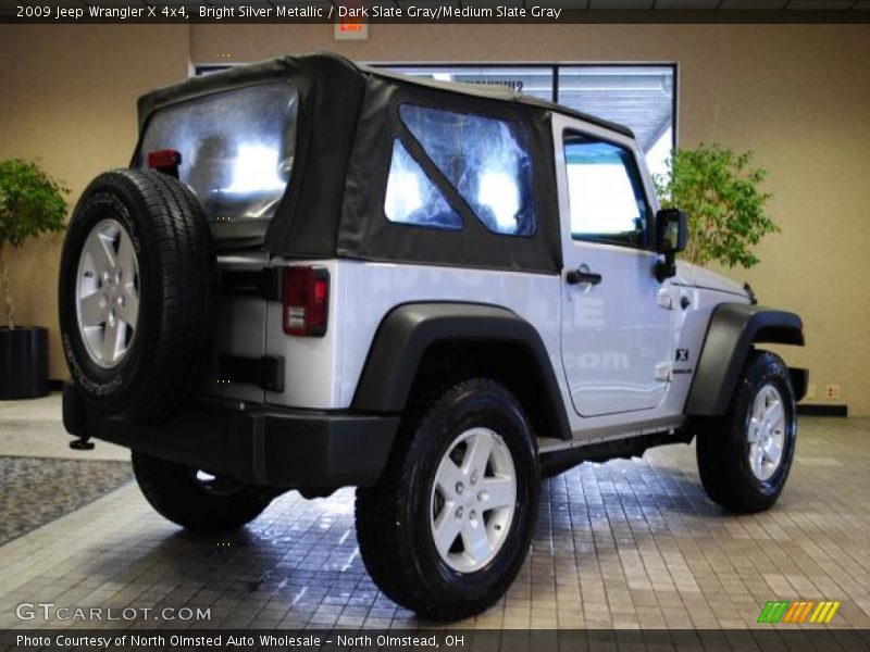 Bright Silver Metallic / Dark Slate Gray/Medium Slate Gray 2009 Jeep Wrangler X 4x4