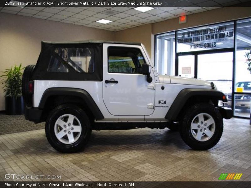 Bright Silver Metallic / Dark Slate Gray/Medium Slate Gray 2009 Jeep Wrangler X 4x4
