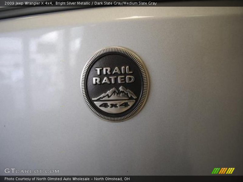 Bright Silver Metallic / Dark Slate Gray/Medium Slate Gray 2009 Jeep Wrangler X 4x4