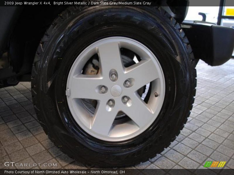 Bright Silver Metallic / Dark Slate Gray/Medium Slate Gray 2009 Jeep Wrangler X 4x4