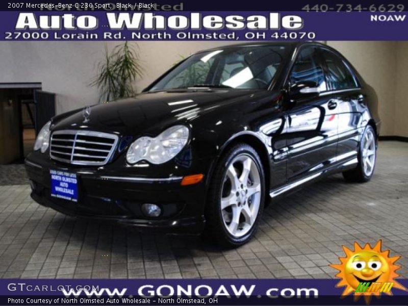 Black / Black 2007 Mercedes-Benz C 230 Sport